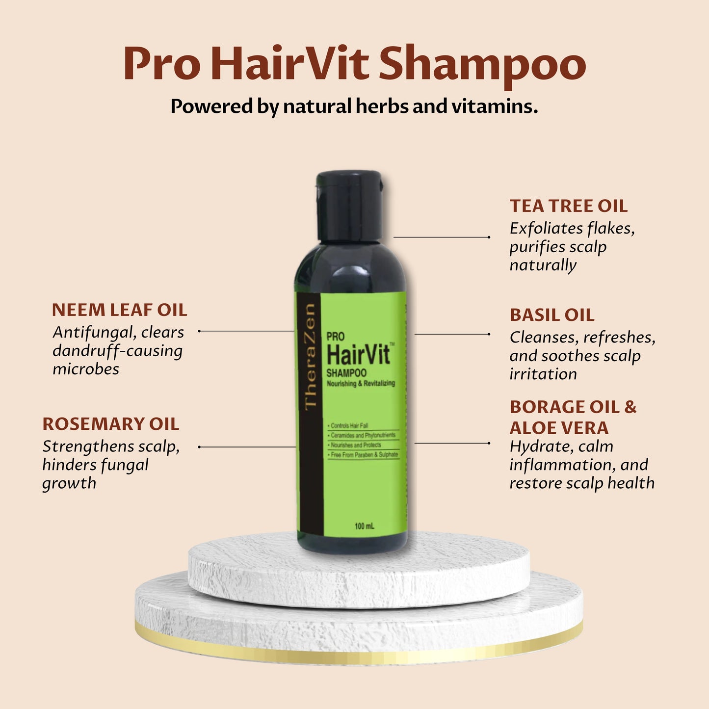PRO HAIRVIT SHAMPOO | 100 ml X 2 Bottles
