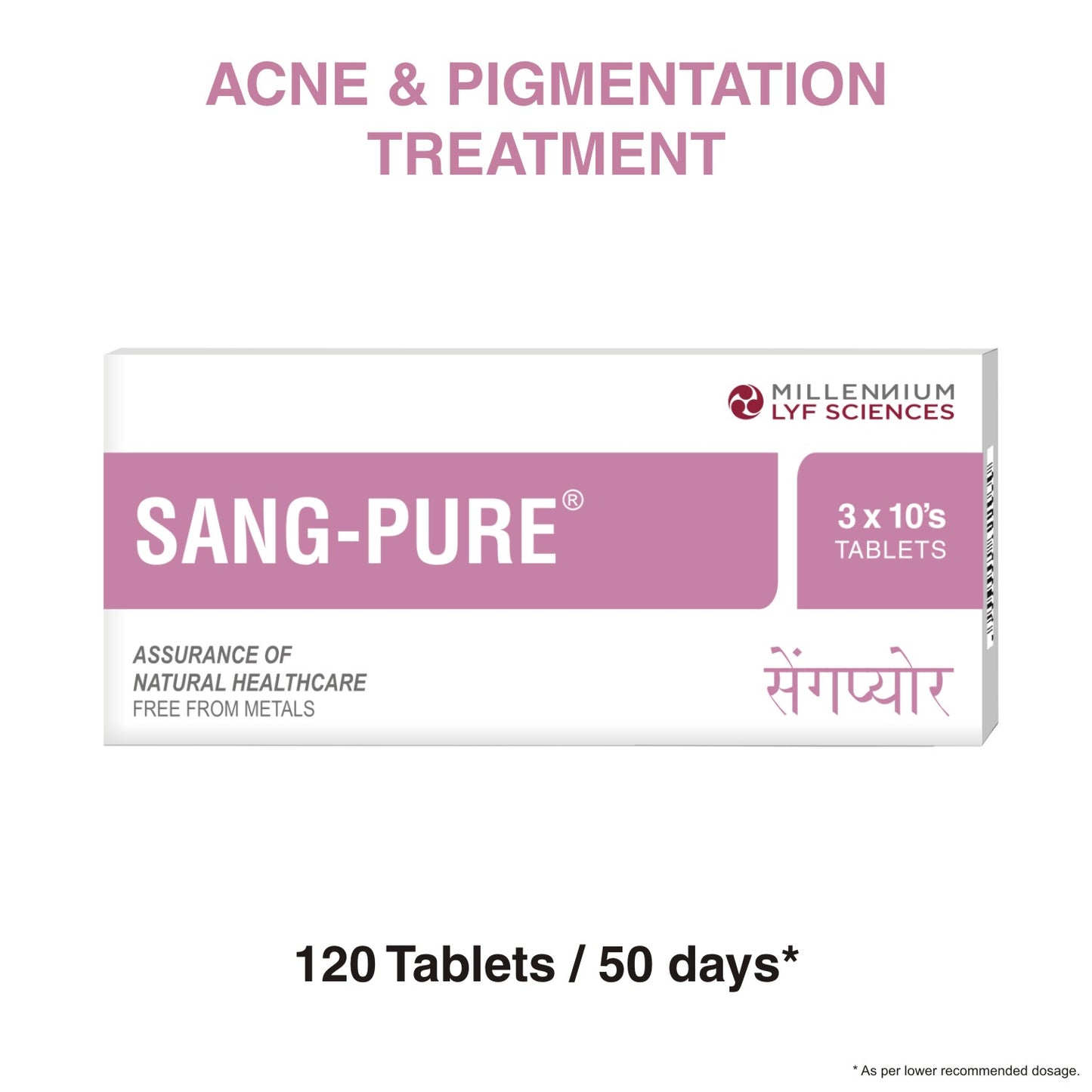 Sang-pure Anti acne Glow Kit (Sang pure face wash, tablet & Cream)