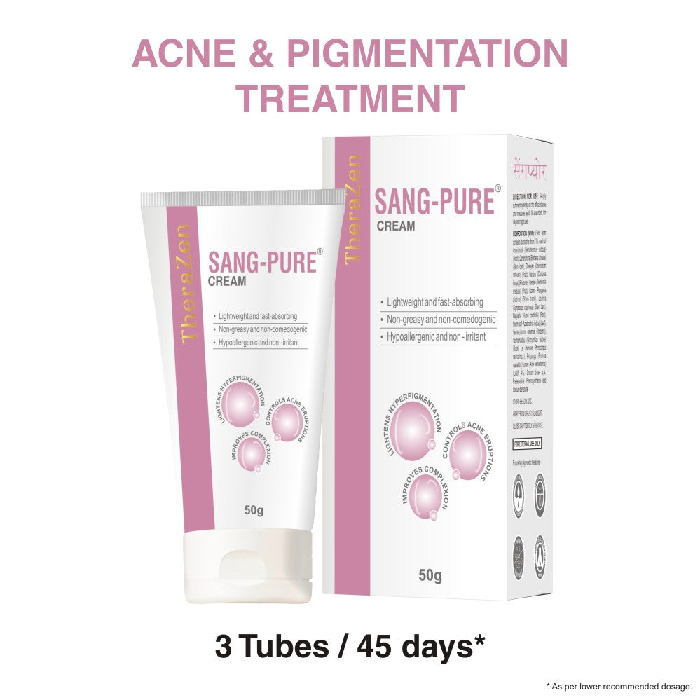 Sang-pure Anti acne Glow Kit (Sang pure face wash, tablet & Cream)