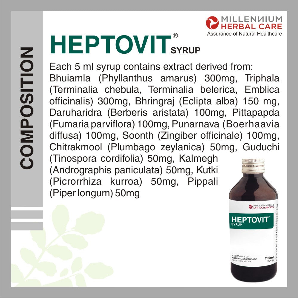 Composition of Heptovit Syrup