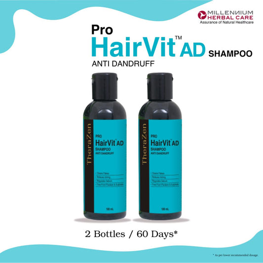 Front Angle Image of Pro Hairvit AD Shampoo Bottle