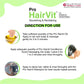 Direction of Use for Pro Hairvit Sensitive Scalp Care Kit