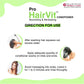 Direction of use for Pro Hairvit Conditioner