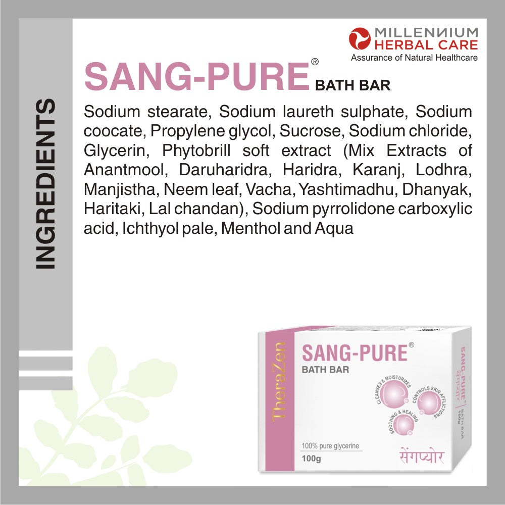 SANG-PURE BATH BAR | 100 gm X 3 Soaps
