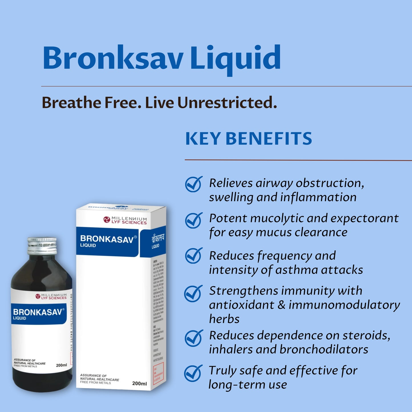 BRONKASAV LIQUID | 200 ml X 3 Bottles