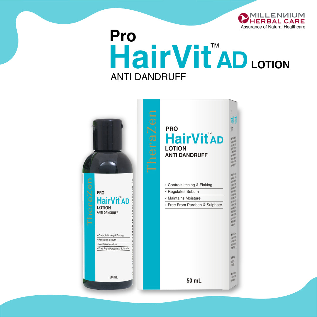 Front Angle image of Pro Hairvit AD with Packaging