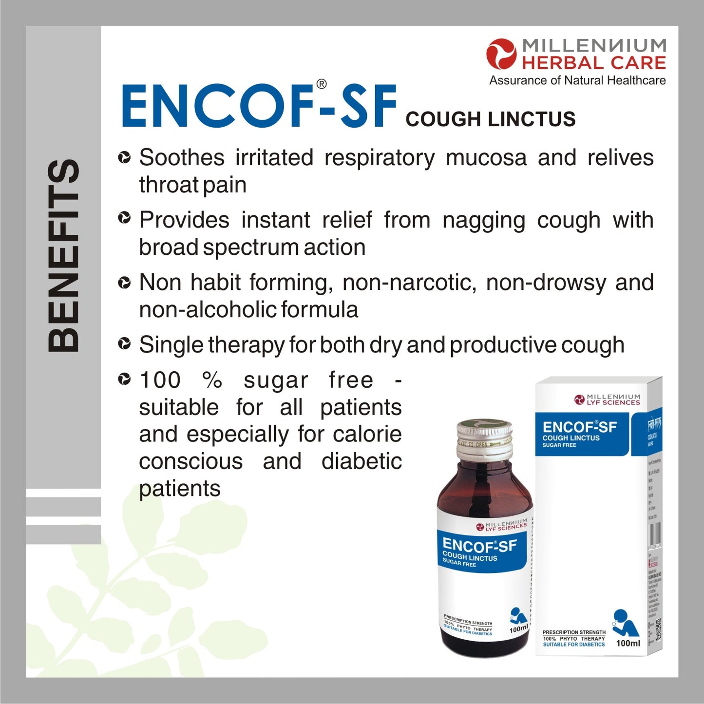 BENEFITS OF ENCOF - SF COUGH LINCTUS