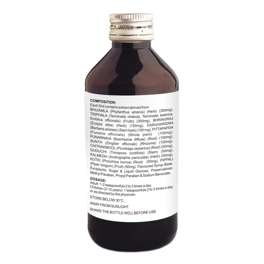 Back of the pack of Heptovit Syrup