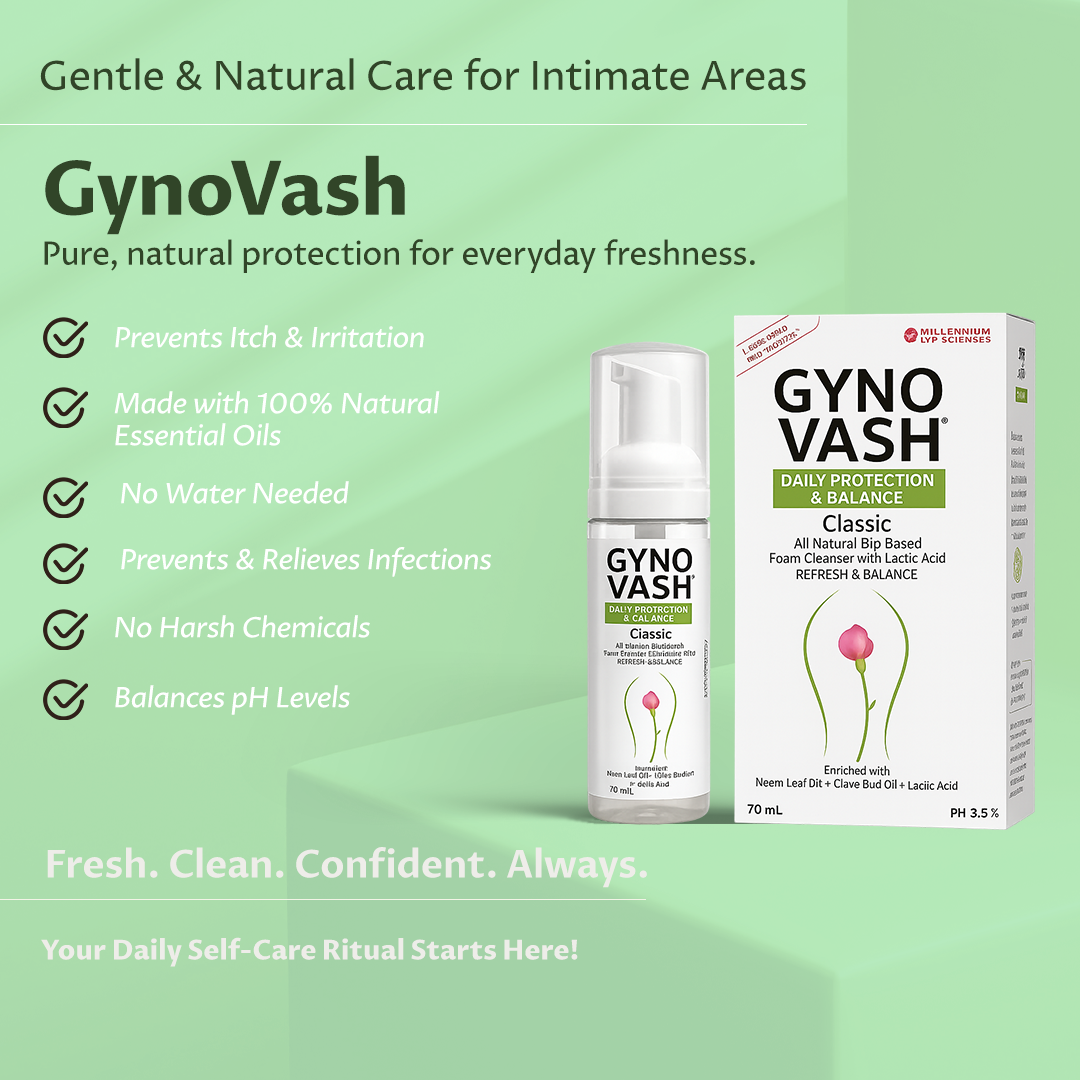 GYNOVA TABLETS (60'S) + GYNOVASH DAILY PROTECTION & BALANCE | 70 ML