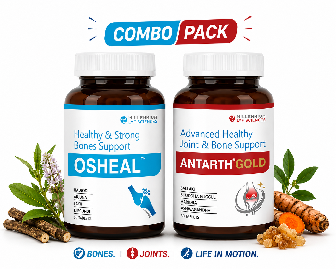PAIN RELIEF COMBO- ANTARTH GOLD(30'S) +OSHEAL (60'S) TABLETS