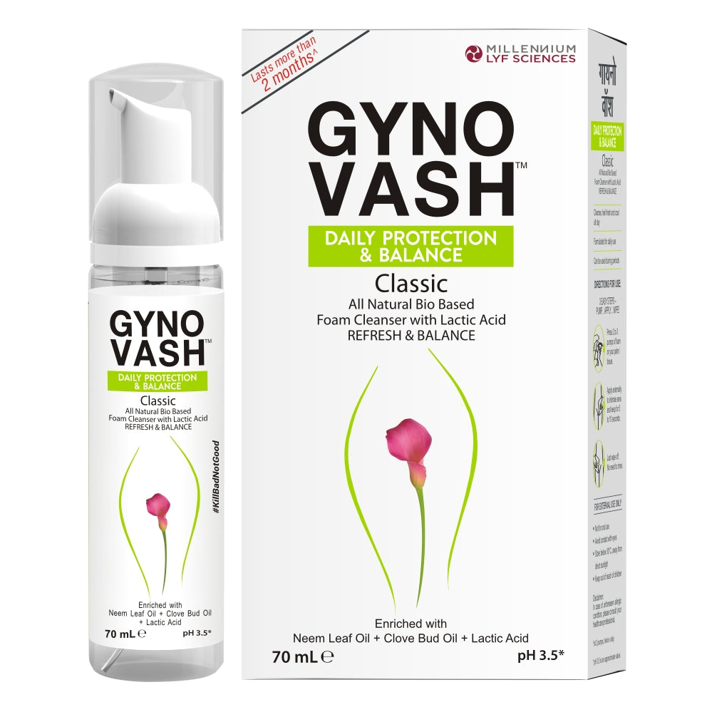 FRONT IMAGE OF GYNOVASH DAILY PROTECTION & BALANCE | 70ML EACH (PACK OF 2)