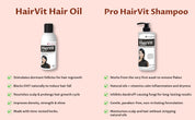 HAIR CARE COMBO - HAIRVIT HAIR OIL | 100 ML + PRO HAIRVIT SHAMPOO | 200 ML