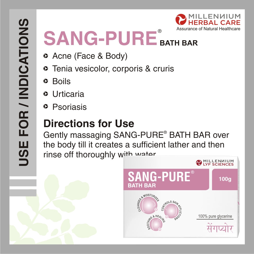 SANG-PURE BATH BAR | 100 gm X 4 Soaps