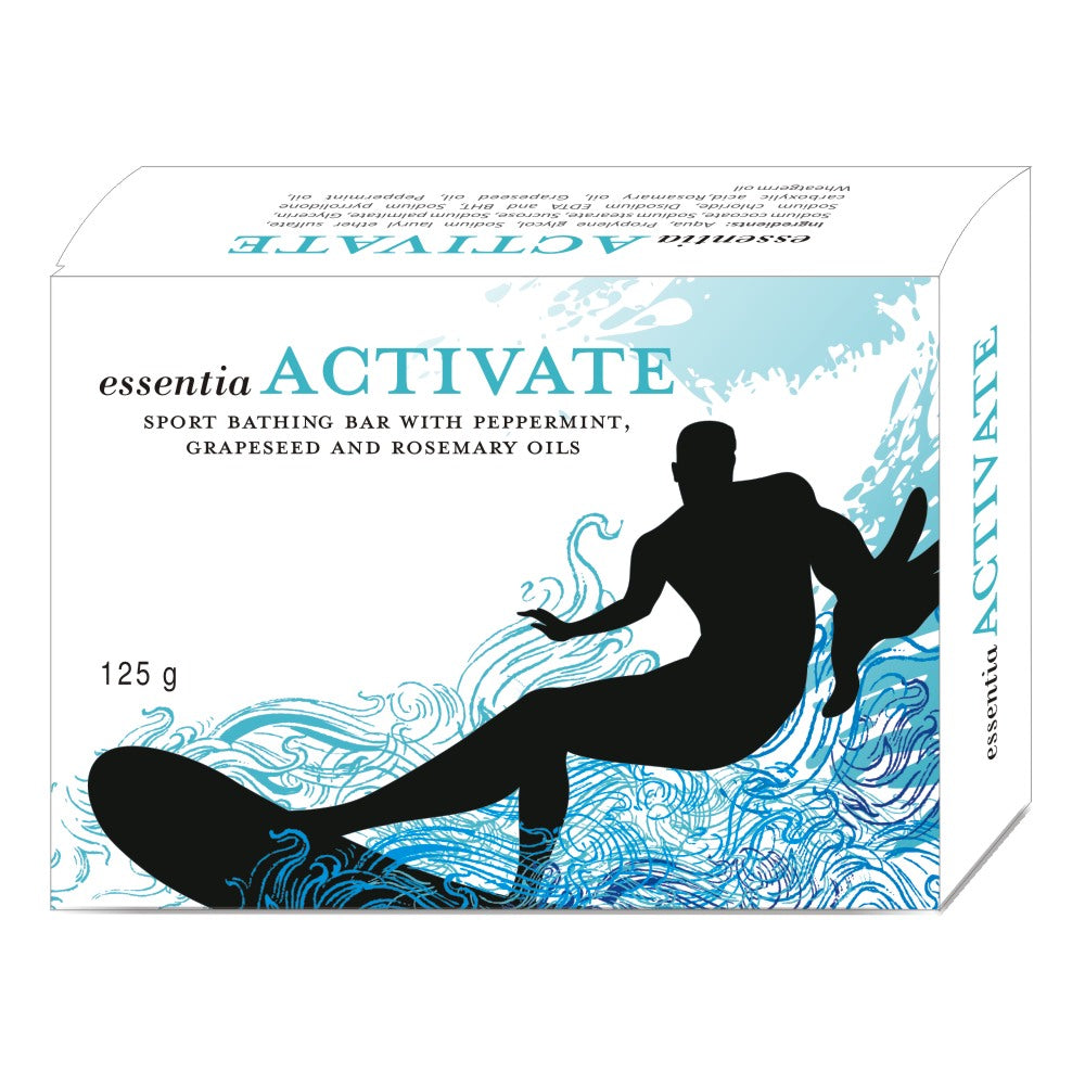 essentia ACTIVATE BATH BAR | Pure Essential Oils of Peppermint, Grapeseed, Rosemary, Natural Moisturisers