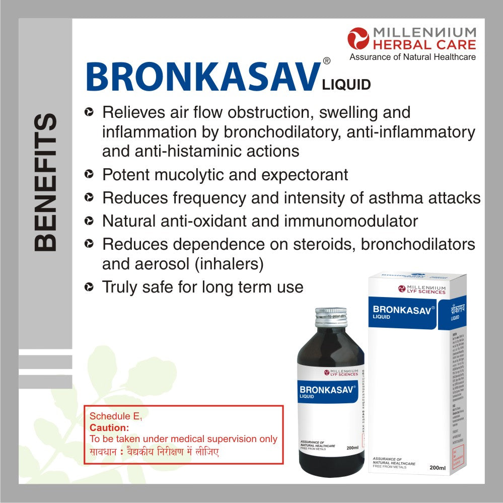 BRONKASAV LIQUID | 200 ml X 3 Bottles