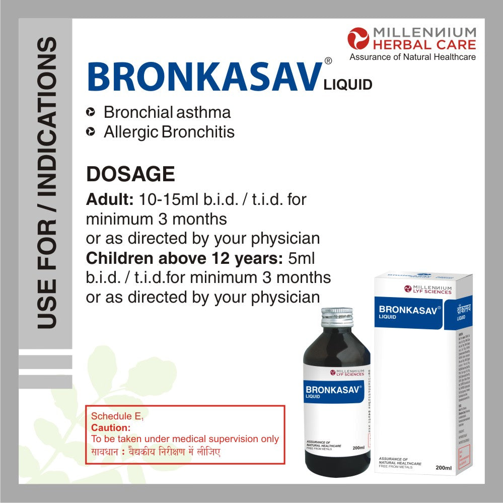 USe for/ Indication of Bronkasav Liquid