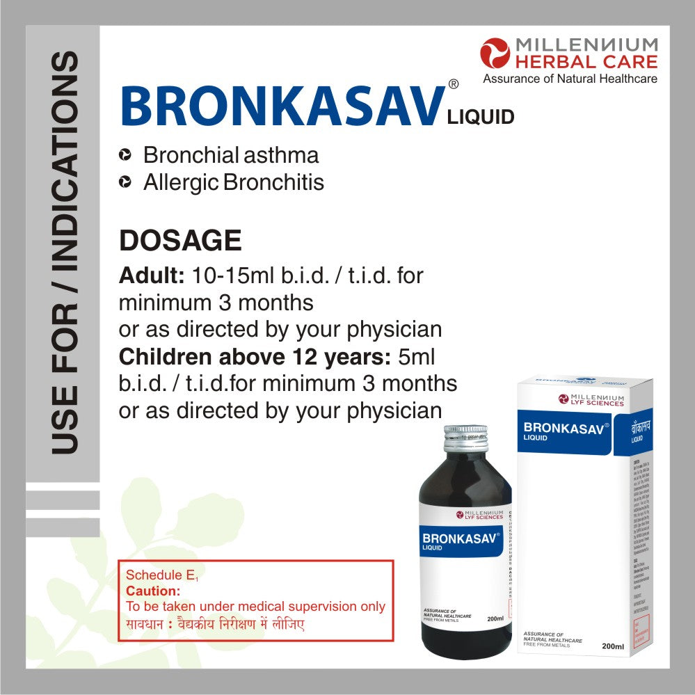 BRONKASAV LIQUID | 200 ml X 3 Bottles