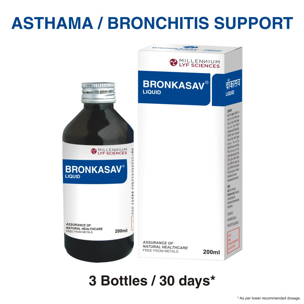 3 bottles of bronkasav can be consumed in 30 days