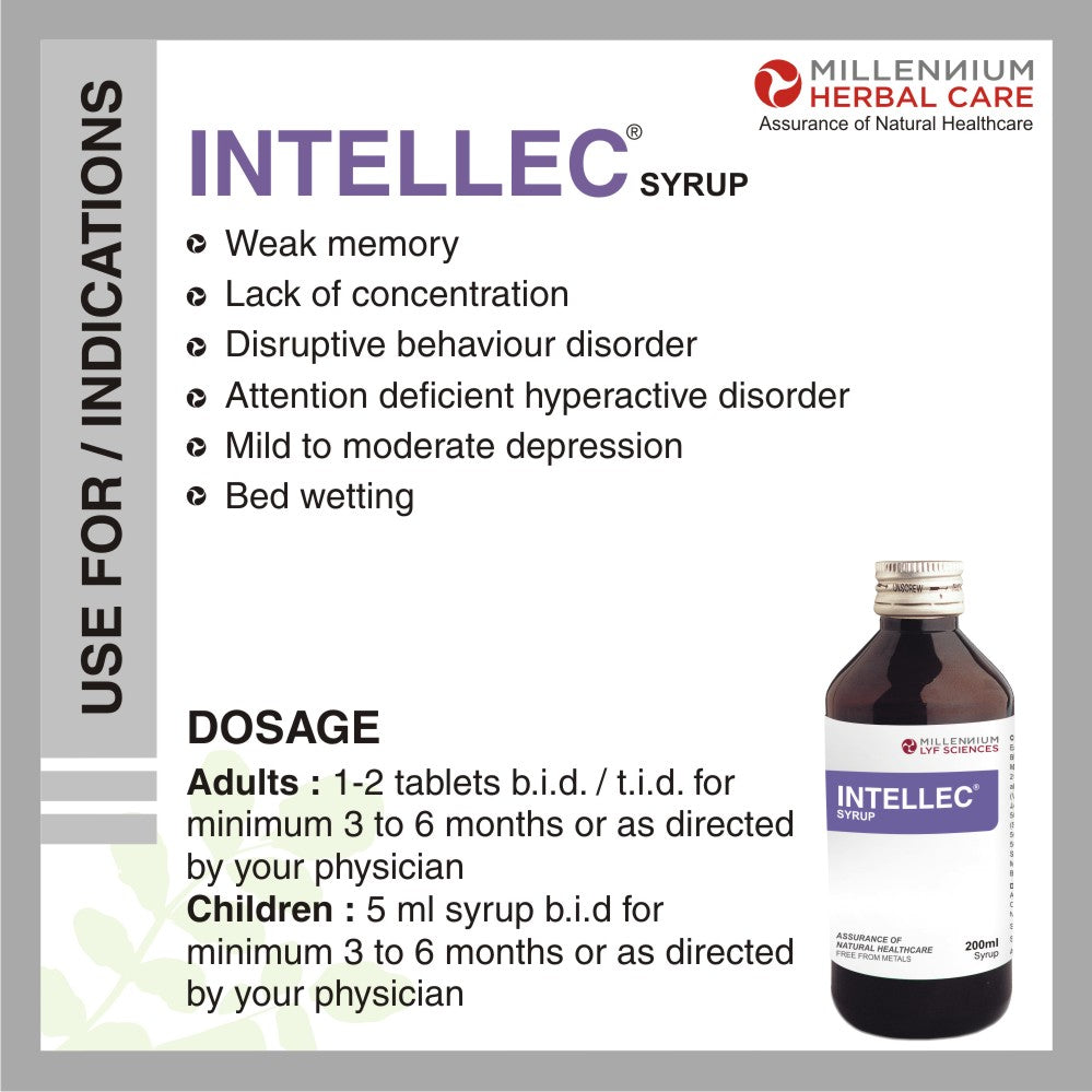 Use For/ Indication of Intellec Syrup