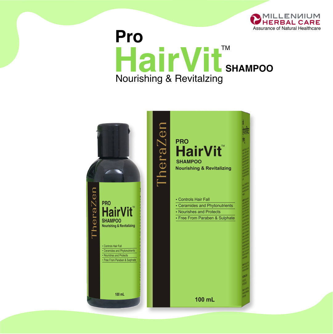 Front Image of Pro Hairvit Shampoo Bottle with Packaging