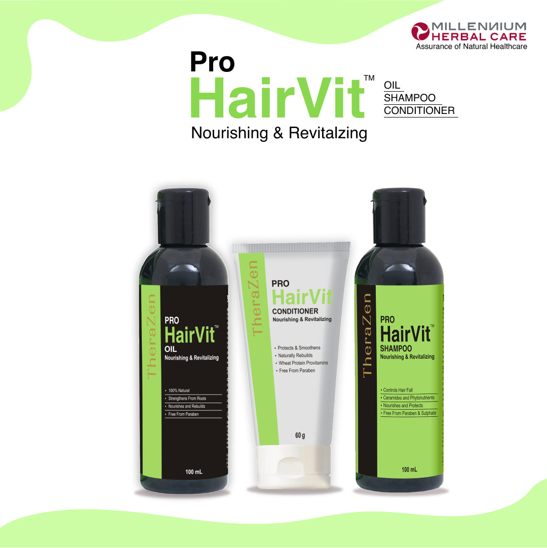 Pro Hairvit Sensitive Care Kit Front Angle image - Oil, Shampoo & Conditioner