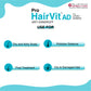 PRO HAIRVIT AD (ANTI-DANDRUFF) TREATMENT KIT | Oil 100 ml + Lotion 50 ml + Shampoo 100 ml