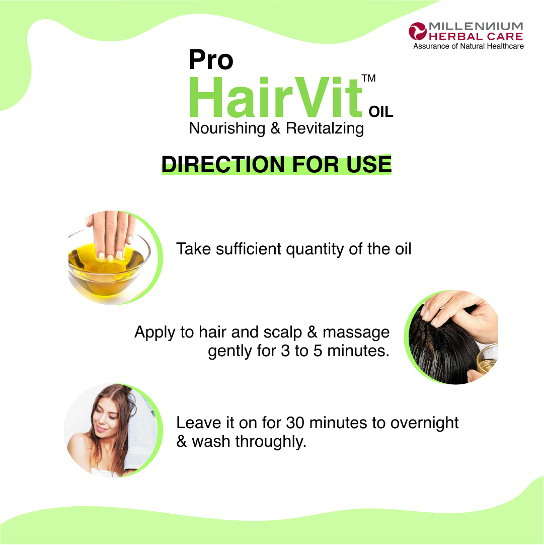 Pro Hairvit Oil Direction of Use