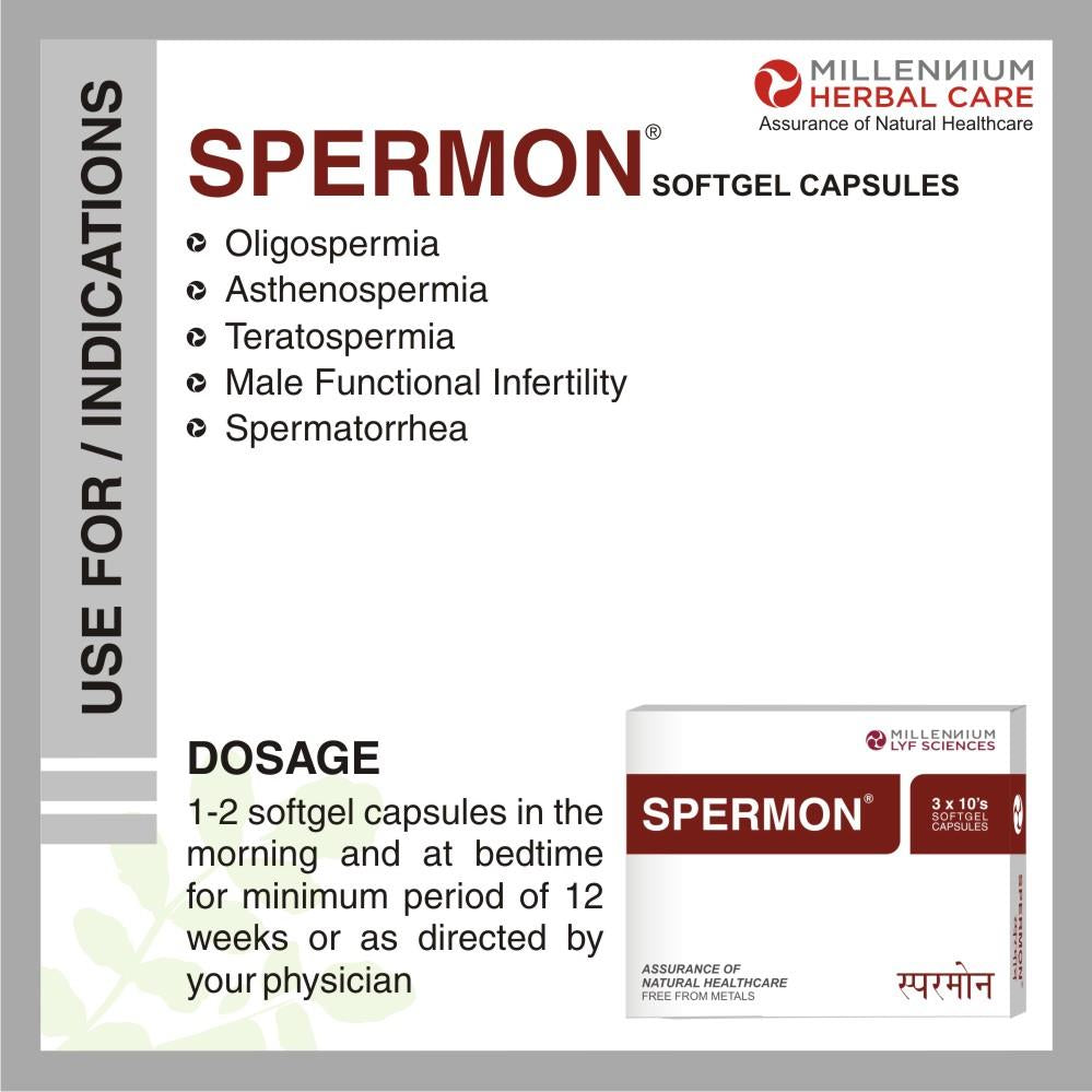 Use For & Dosage Instruction for Spermon Softgel Capsules